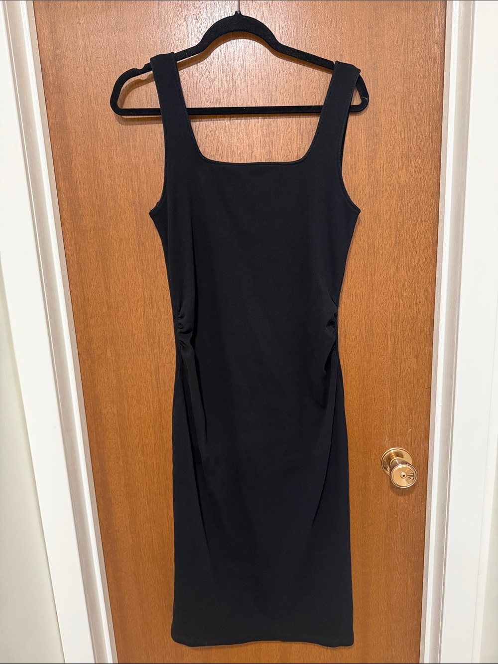 Maternity Classic Black Square-Neck Women's Dress